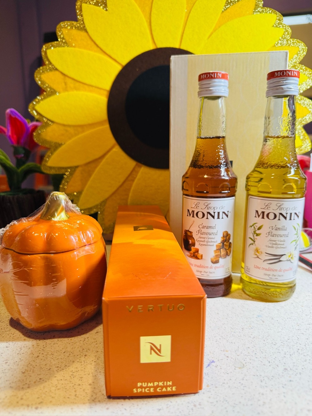 Nespresso VERTUO bundle gift set 💝
Caramel & Vanilla Syrup Duo with Pumpkin Spic